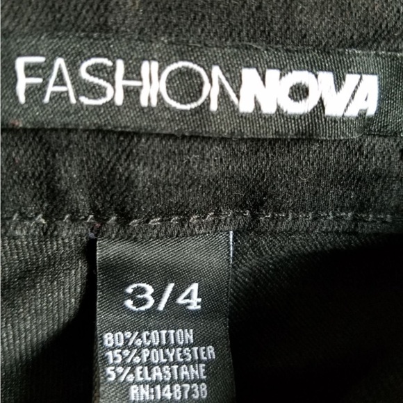 Fashion Nova Elise Size 3/4 High Waisted Skinny Black Stretch Jeans Casual - Picture 3 of 4